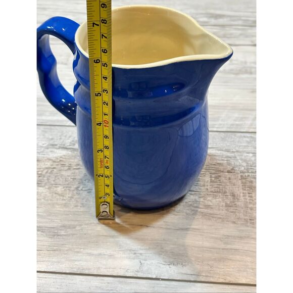 Vintage Blue Oxford Stoneware Pitcher - Picture 7 of 10